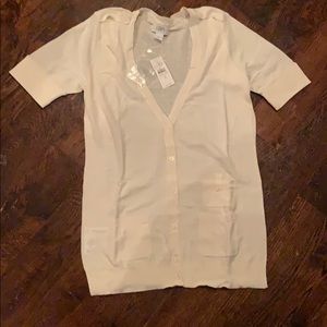 Ann Taylor LOFT cream colored cardigan